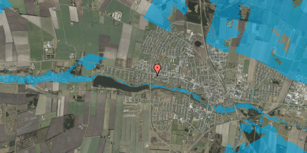 Oversvømmelsesrisiko fra vandløb på Primulavej 33, 7200 Grindsted