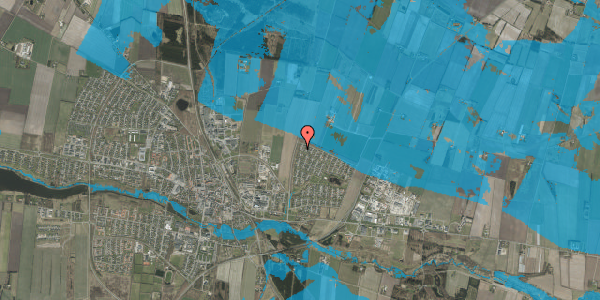 Oversvømmelsesrisiko fra vandløb på Ribersvej 8, 7200 Grindsted