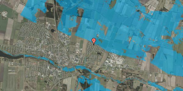 Oversvømmelsesrisiko fra vandløb på Ribersvej 40, 7200 Grindsted