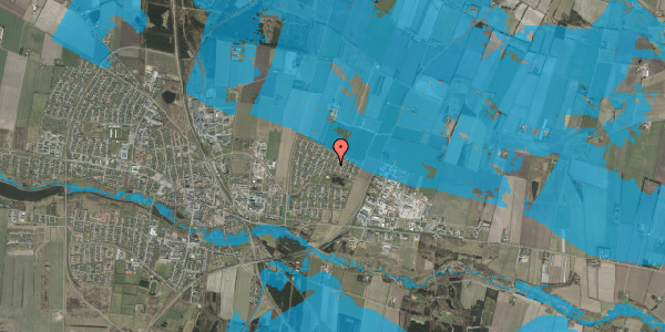 Oversvømmelsesrisiko fra vandløb på Ribersvej 120, 7200 Grindsted