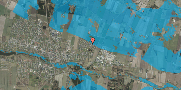 Oversvømmelsesrisiko fra vandløb på Ribersvej 136, 7200 Grindsted