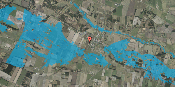 Oversvømmelsesrisiko fra vandløb på Slåenvej 10, 7200 Grindsted