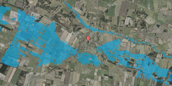 Oversvømmelsesrisiko fra vandløb på Toften 3, 7200 Grindsted
