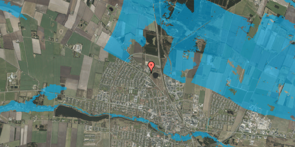 Oversvømmelsesrisiko fra vandløb på Tronsø Parkvej 42, 7200 Grindsted