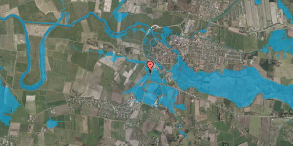 Oversvømmelsesrisiko fra vandløb på Degnevej 25, 6760 Ribe