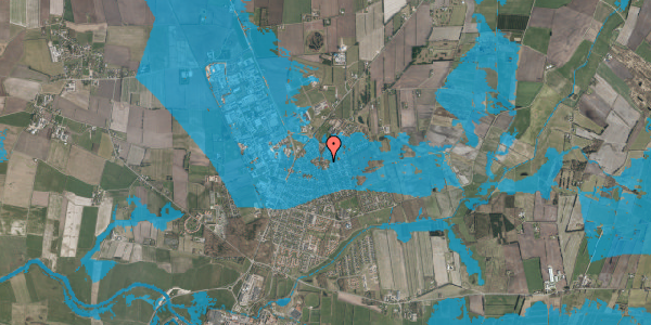 Oversvømmelsesrisiko fra vandløb på Gyvelparken 16, 6760 Ribe