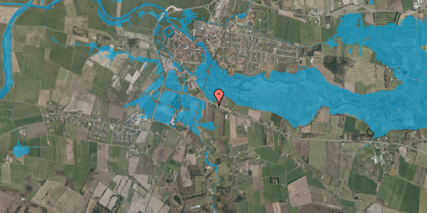 Oversvømmelsesrisiko fra vandløb på Haderslevvej 28, 6760 Ribe