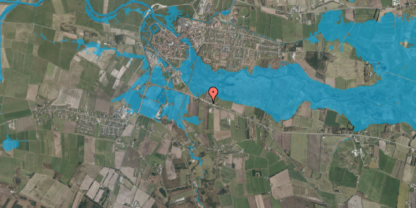 Oversvømmelsesrisiko fra vandløb på Haderslevvej 44, 6760 Ribe
