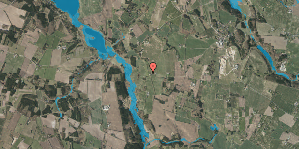 Oversvømmelsesrisiko fra vandløb på Fuglrisvej 28, 8740 Brædstrup
