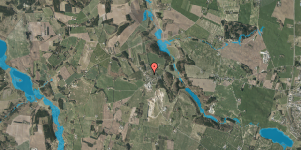 Oversvømmelsesrisiko fra vandløb på Hovedskovvej 3, 8740 Brædstrup