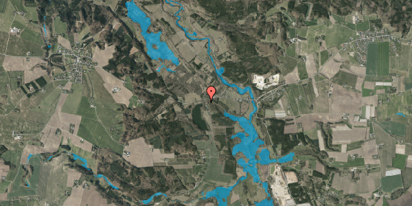 Oversvømmelsesrisiko fra vandløb på Nedenskovvej 3, 8740 Brædstrup