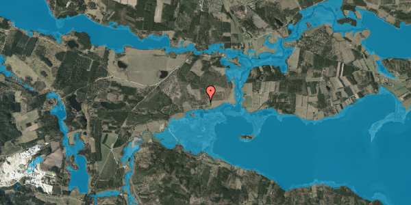 Oversvømmelsesrisiko fra vandløb på Gl Ryevej 28B, st. , 8660 Skanderborg