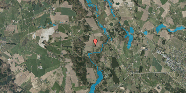 Oversvømmelsesrisiko fra vandløb på Vestbirkvej 2, 8740 Brædstrup