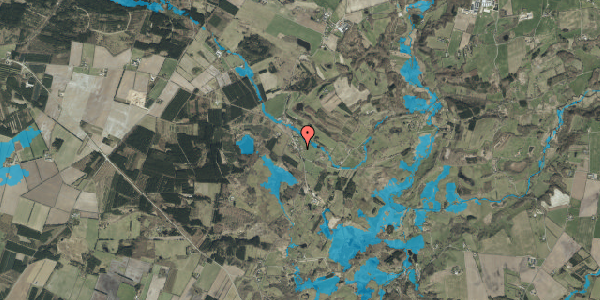 Oversvømmelsesrisiko fra vandløb på Bindeballevej 105, 7183 Randbøl