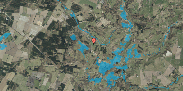Oversvømmelsesrisiko fra vandløb på Bindeballevej 109, 7183 Randbøl