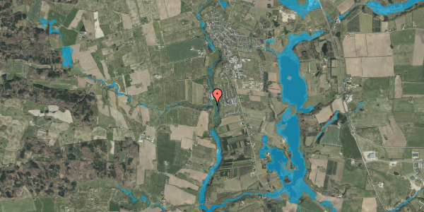 Oversvømmelsesrisiko fra vandløb på Elkærholmvej 9, 6040 Egtved