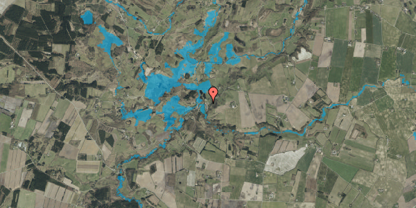Oversvømmelsesrisiko fra vandløb på Refsgårdvej 2, 6040 Egtved