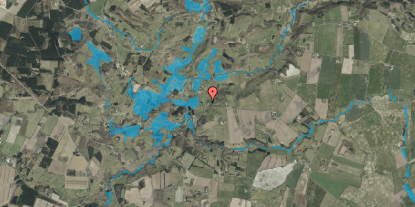 Oversvømmelsesrisiko fra vandløb på Refsgårdvej 5, 6040 Egtved