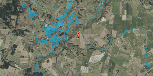 Oversvømmelsesrisiko fra vandløb på Refsgårdvej 10, 6040 Egtved