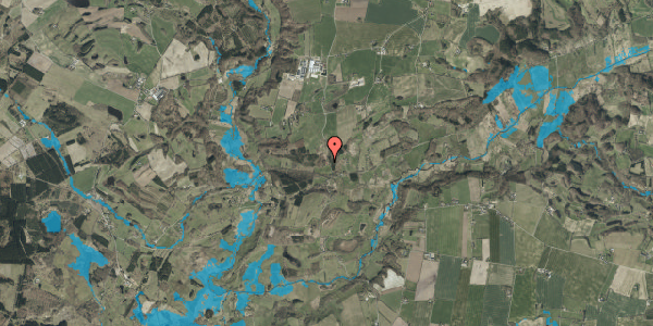 Oversvømmelsesrisiko fra vandløb på Tørskindvej 78, 7183 Randbøl
