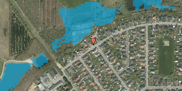 Oversvømmelsesrisiko fra vandløb på Thulesvej 17, 7000 Fredericia