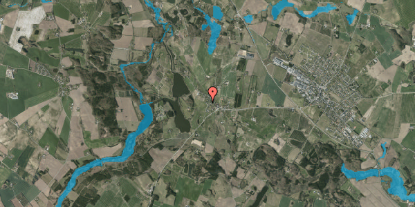 Oversvømmelsesrisiko fra vandløb på Kongevej 5, 8752 Østbirk