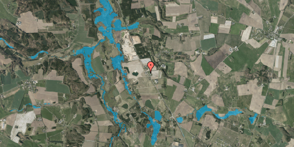 Oversvømmelsesrisiko fra vandløb på Ryvej 57, 8752 Østbirk