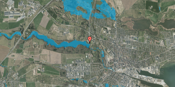 Oversvømmelsesrisiko fra vandløb på Bygholm Søpark 17F, 8700 Horsens