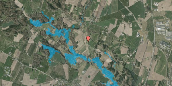 Oversvømmelsesrisiko fra vandløb på Bækvej 103, 8700 Horsens