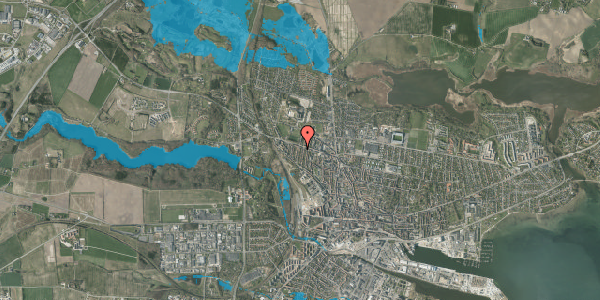 Oversvømmelsesrisiko fra vandløb på Fælledvej 22, 8700 Horsens