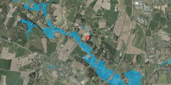 Oversvømmelsesrisiko fra vandløb på Lundumhedevej 89, 8700 Horsens