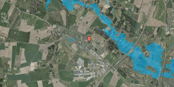 Oversvømmelsesrisiko fra vandløb på Toftevej 23, 8700 Horsens