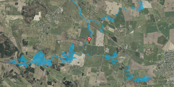 Oversvømmelsesrisiko fra vandløb på Mølvangvej 120, 7300 Jelling