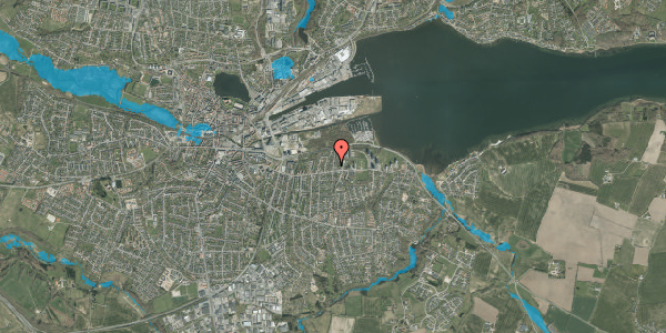 Oversvømmelsesrisiko fra vandløb på Fjordvang 7, 6000 Kolding