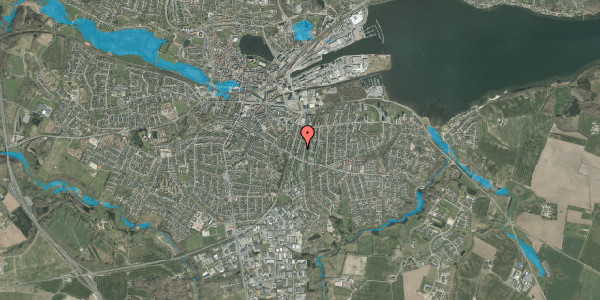 Oversvømmelsesrisiko fra vandløb på Hestehaven 35, 6000 Kolding