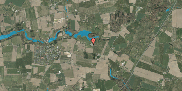Oversvømmelsesrisiko fra vandløb på Møsvråvej 43, 6051 Almind