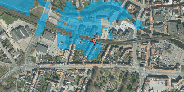 Oversvømmelsesrisiko fra vandløb på Rosengade 23, 1. , 6000 Kolding