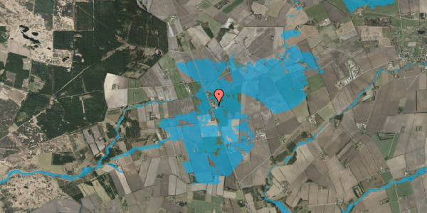 Oversvømmelsesrisiko fra vandløb på Ikastvej 46, 7361 Ejstrupholm