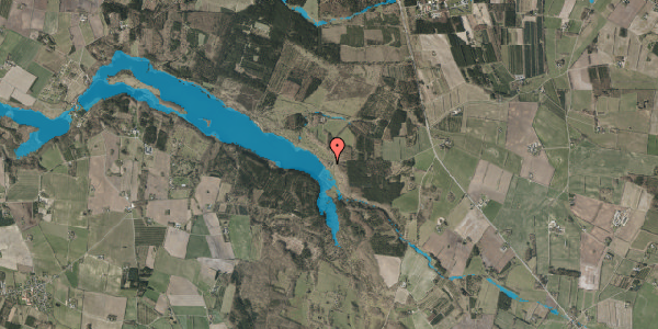 Oversvømmelsesrisiko fra vandløb på Vejlevej 66, 8766 Nørre Snede
