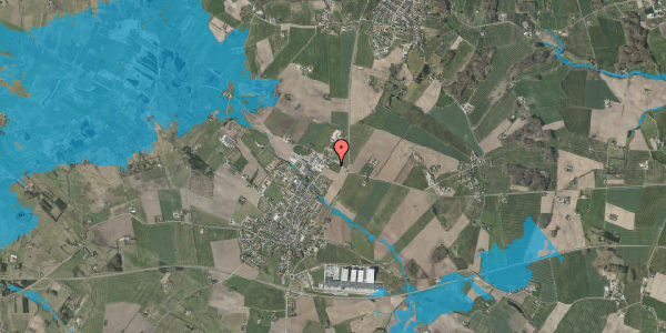 Oversvømmelsesrisiko fra vandløb på Dortheasvej 3, 7171 Uldum
