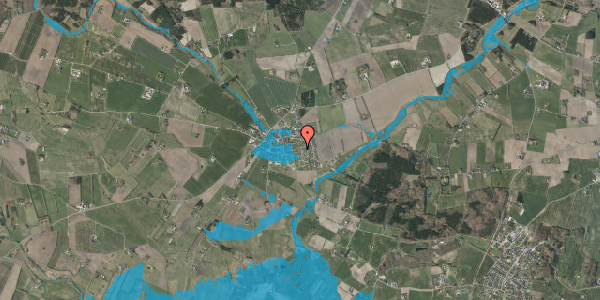 Oversvømmelsesrisiko fra vandløb på Elmevej 5, 7160 Tørring