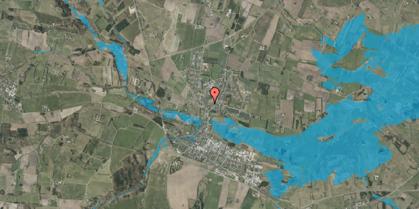 Oversvømmelsesrisiko fra vandløb på Fælledvej 69, 7160 Tørring