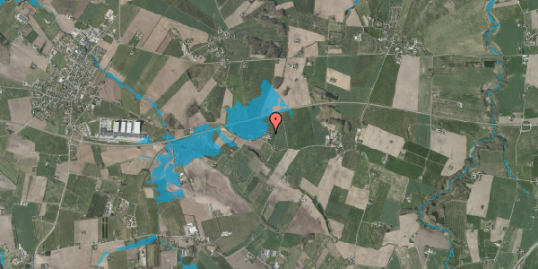 Oversvømmelsesrisiko fra vandløb på Haurumvej 27, 7171 Uldum