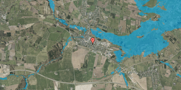 Oversvømmelsesrisiko fra vandløb på J P Nielsens Vej 2A, 7160 Tørring