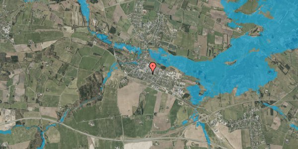 Oversvømmelsesrisiko fra vandløb på J P Nielsens Vej 5, 7160 Tørring