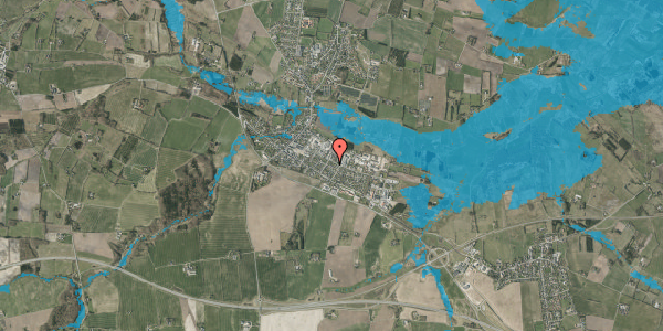 Oversvømmelsesrisiko fra vandløb på J P Nielsens Vej 23, 7160 Tørring