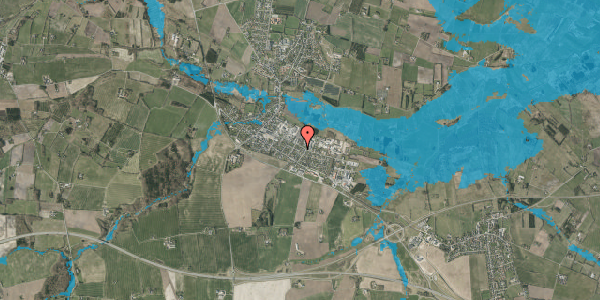 Oversvømmelsesrisiko fra vandløb på J P Nielsens Vej 23A, 7160 Tørring