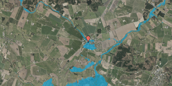 Oversvømmelsesrisiko fra vandløb på Møllevej 2, 7160 Tørring