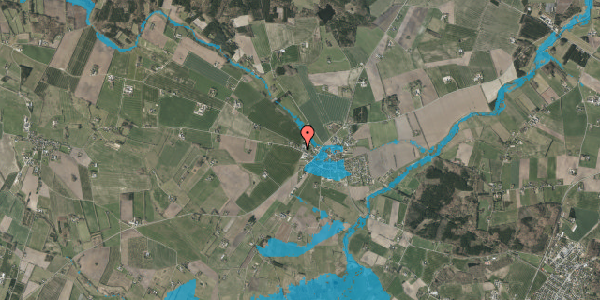 Oversvømmelsesrisiko fra vandløb på Møllevej 24, 7160 Tørring