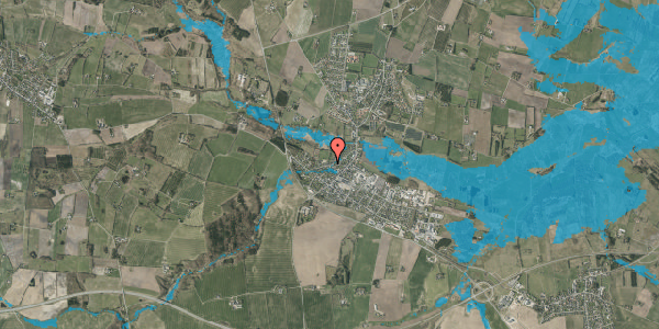 Oversvømmelsesrisiko fra vandløb på Solfang 14, 7160 Tørring